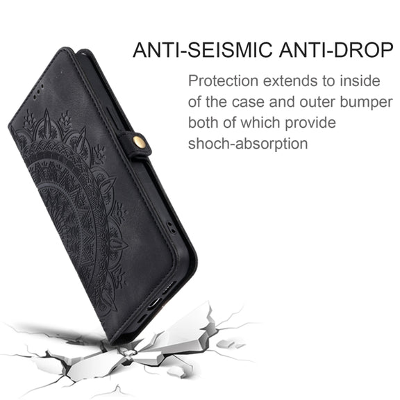 For Samsung Galaxy S25 Ultra 5G Skin Feel Totem Embossed Leather Phone Case(Black)