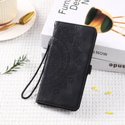 For Samsung Galaxy S25 Ultra 5G Skin Feel Totem Embossed Leather Phone Case(Black)
