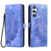 For Samsung Galaxy S25+ 5G Skin Feel Totem Embossed Leather Phone Case(Purple)