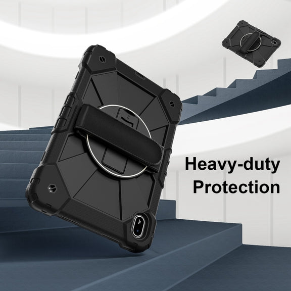 For Huawei MatePad SE 11 2024 Contrast Color Robot Silicone Hybrid PC Tablet Case(Black)