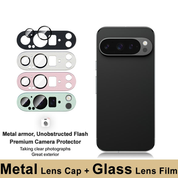For Google Pixel 9 Pro XL IMAK Metal Armor Premium Camera Protector Film(Pink)