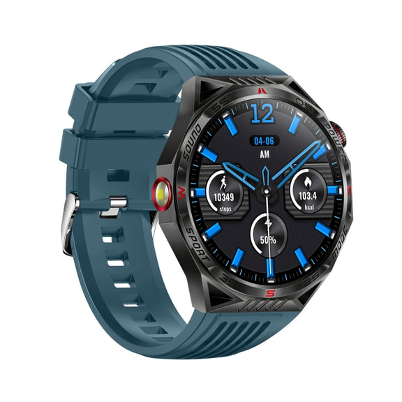 HT28 1.85 inch Silicone Strap IP68 Water-resistant Smart Watch, Support Sleep Monitoring(Blue)