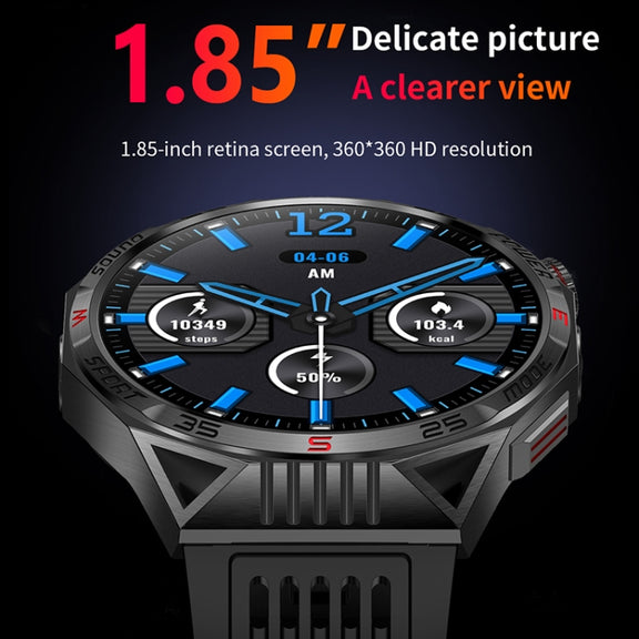 HT28 1.85 inch Silicone Strap IP68 Water-resistant Smart Watch, Support Sleep Monitoring(Orange)