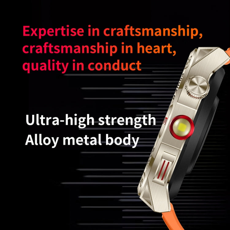HT28 1.85 inch Silicone Strap IP68 Water-resistant Smart Watch, Support Sleep Monitoring(Orange)
