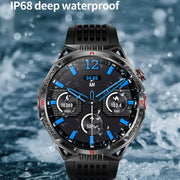 HT28 1.85 inch Silicone Strap IP68 Water-resistant Smart Watch, Support Sleep Monitoring(Blue)