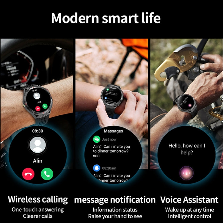 HT28 1.85 inch Silicone Strap IP68 Water-resistant Smart Watch, Support Sleep Monitoring(Orange)