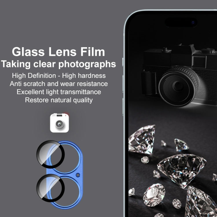 For iPhone 16 / 16 Plus IMAK Metal Armor Premium Camera Protector Film(Silver)