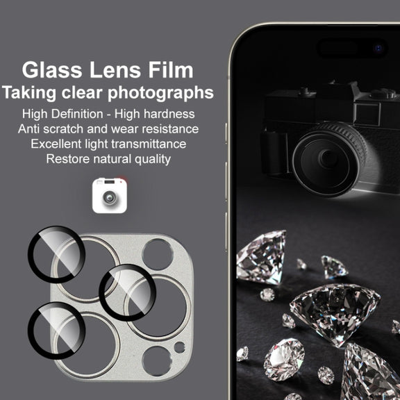 For iPhone 16 Pro / 16 Pro Max IMAK Metal Armor Premium Camera Protector Film(Black)