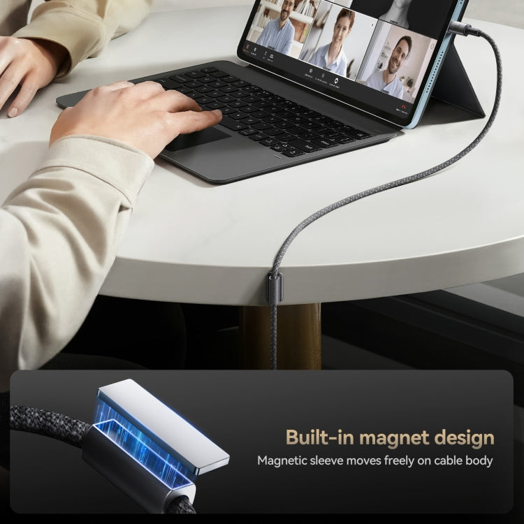 JOYROOM S-A50 3A 480Mbps Fast Charging Data Cable, Type-C to Type-C Cable, Length: 1.2m(Dark Gray)