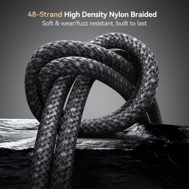 JOYROOM S-A50 3A 480Mbps Fast Charging Data Cable, Type-C to Type-C Cable, Length: 1.2m(Dark Gray)