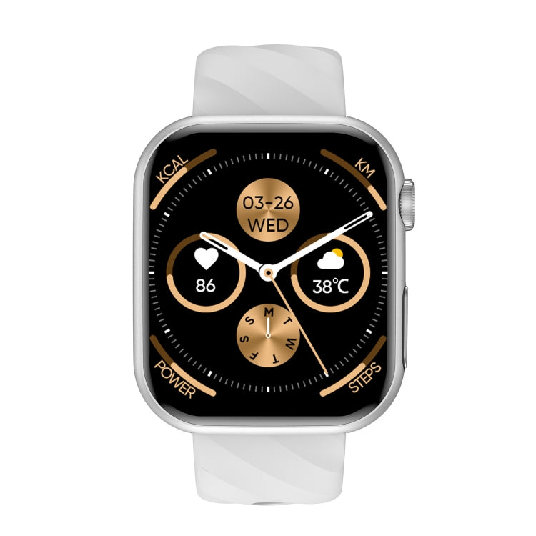 MT500 1.97 inch IP67 Water-resistant Smart Watch, Support Electrocardiogram / Temperature Measurement(White)