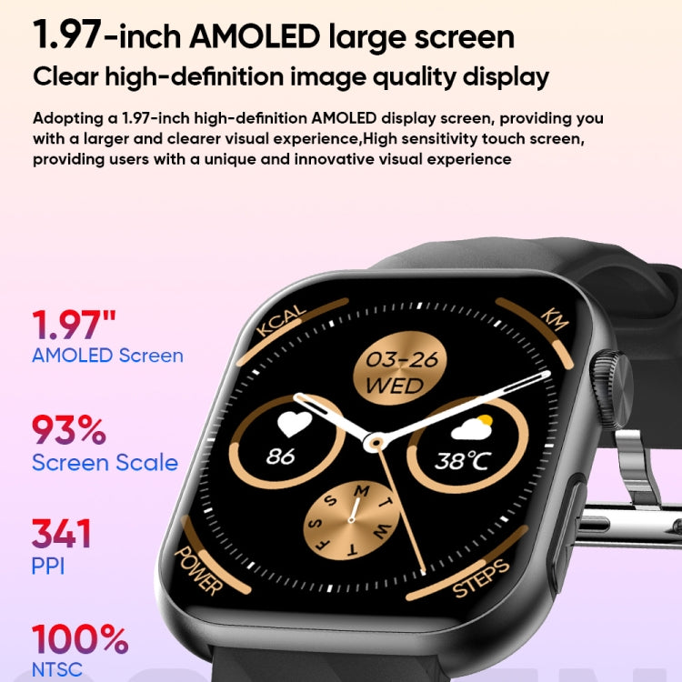 MT500 1.97 inch IP67 Water-resistant Smart Watch, Support Electrocardiogram / Temperature Measurement(White)