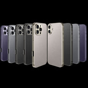For iPhone 16 Pro GKK Metal Paint Skin Feel Leather Full Coverage Phone Case(Carbon Fibre)