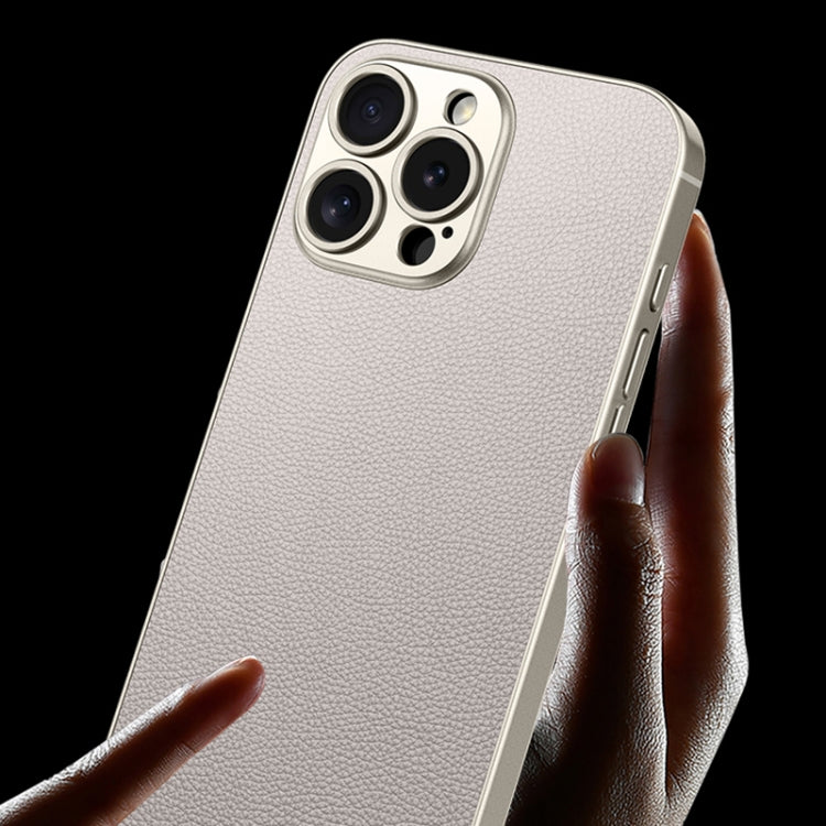 For iPhone 16 Pro GKK Metal Paint Skin Feel Leather Full Coverage Phone Case(Carbon Fibre)