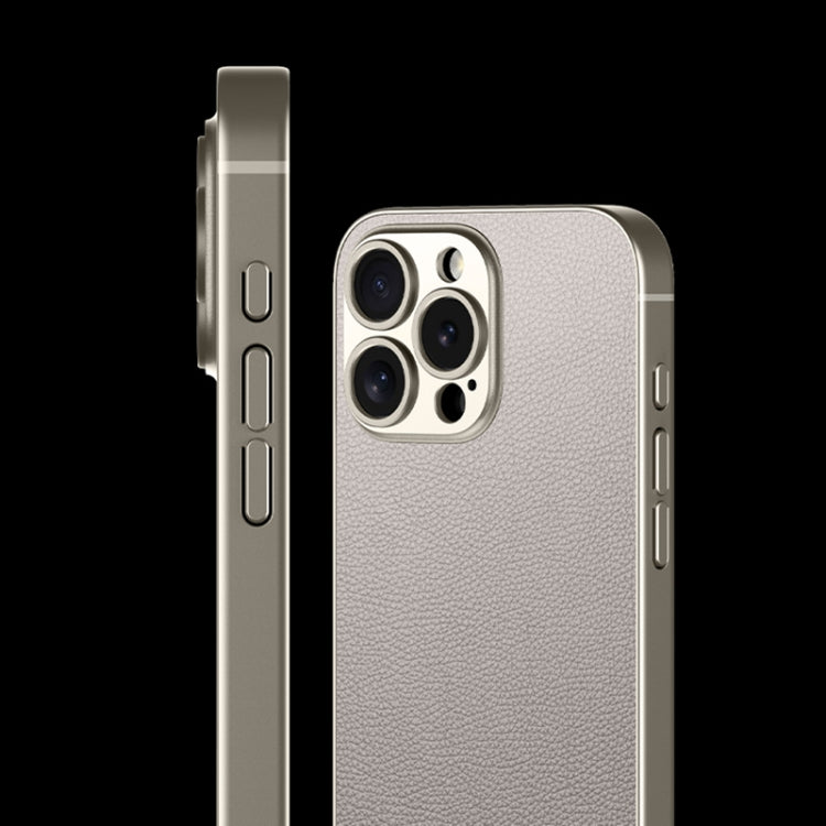 For iPhone 16 Plus GKK Metal Paint Skin Feel Leather Full Coverage Phone Case(Black)