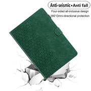 For Lenovo Tab M11 / Xiaoxin Pad 2024 Honeycomb Embossed Leather Smart Tablet Case(Green)