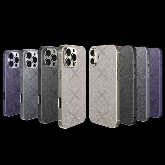 For iPhone 16 Pro GKK Asterism Metal Paint Skin Feel Leather Full Coverage Phone Case(Purple)