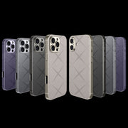 For iPhone 16 Plus GKK Asterism Metal Paint Skin Feel Leather Full Coverage Phone Case(Mountain Gray)