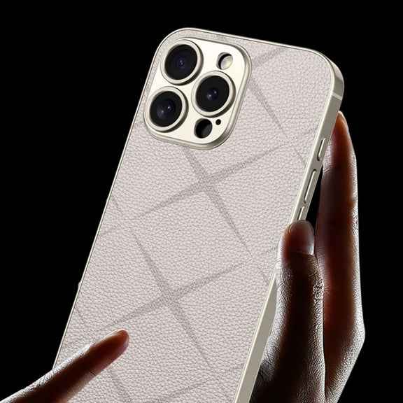 For iPhone 16 GKK Asterism Metal Paint Skin Feel Leather Full Coverage Phone Case(Titanium Grey)