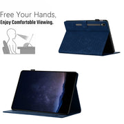 For Samsung Galaxy Tab S9 / S9 FE Honeycomb Embossed Leather Smart Tablet Case(Blue)