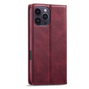 For iPhone 16 Pro Max LC.IMEEKE RFID Anti-theft Leather Phone Case(Red)