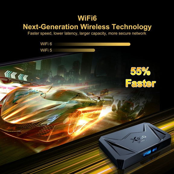 X96Q Pro+ Cortex-A55 Android 14 Octa-core CPU 4K HD Internet Set-top Box, RAM:2GB+16GB(UK Plug)