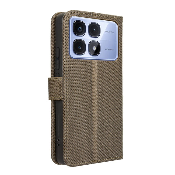 For Redmi K70 Ultra Diamond Texture Leather Phone Case(Brown)