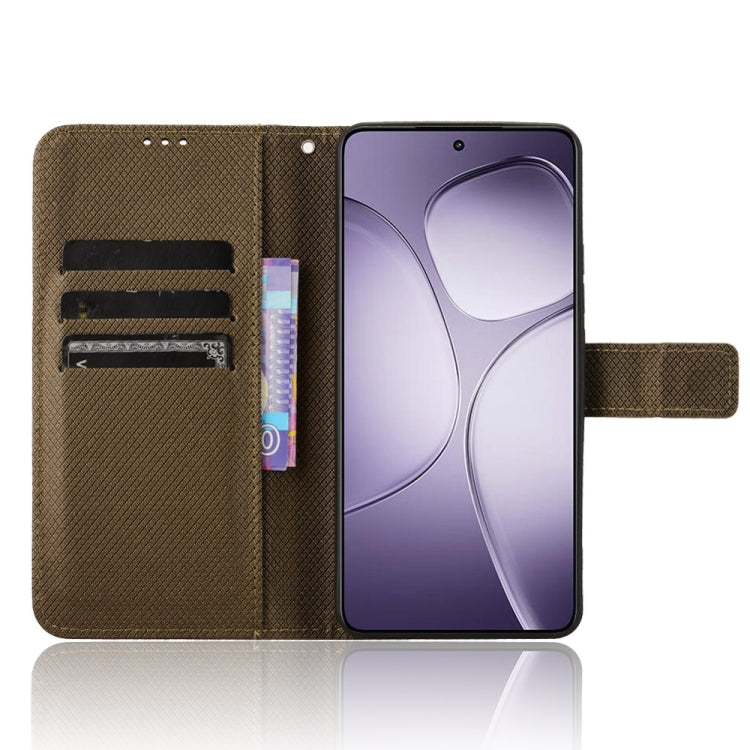 For Redmi K70 Ultra Diamond Texture Leather Phone Case(Brown)