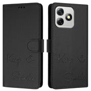 For Ulefone Note 18 Ultra 5G Smile Embossing RFID Leather Phone Case(Black)