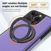 For iPhone 16 Plus Yashi 360 Degree Rotating MagSafe Holder Phone Case(Purple)