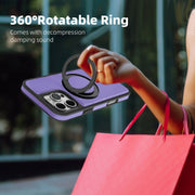 For iPhone 16 Yashi 360 Degree Rotating MagSafe Holder Phone Case(Purple)