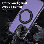 For iPhone 16 Yashi 360 Degree Rotating MagSafe Holder Phone Case(Purple)