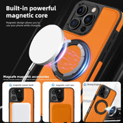 For iPhone 16 Yashi 360 Degree Rotating MagSafe Holder Phone Case(Orange)