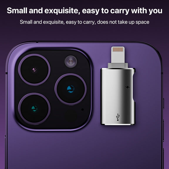 8 Pin to USB, USB-C / Type-C OTG Adapter(Silver)