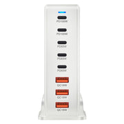 440W GaN USB Power Adapter Travel Charger with 3 x USB, 5 x PD Port, Plug:US Plug(White)