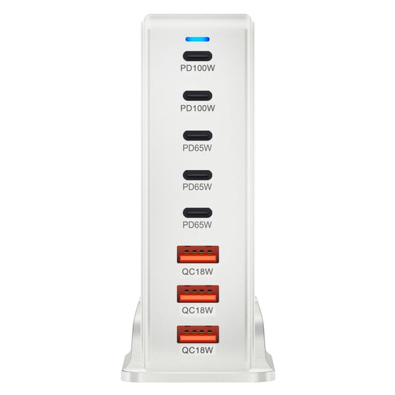 440W GaN USB Power Adapter Travel Charger with 3 x USB, 5 x PD Port, Plug:US Plug(White)