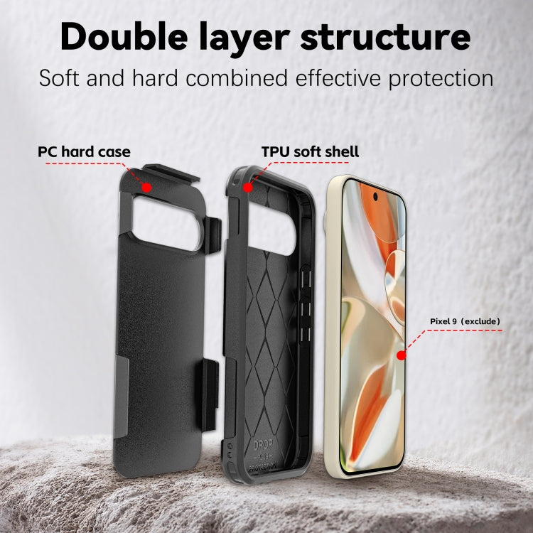 For Google Pixel 9 RedPepper Armor PC Hybrid TPU Phone Case(Black)
