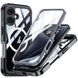For iPhone 16 RedPepper Tempered Glass MagSafe Phone Case(Black Grey) - iPhone 16 Cases by RedPepper | Online Shopping South Africa | PMC TechLife | Buy Now Pay Later Mobicred