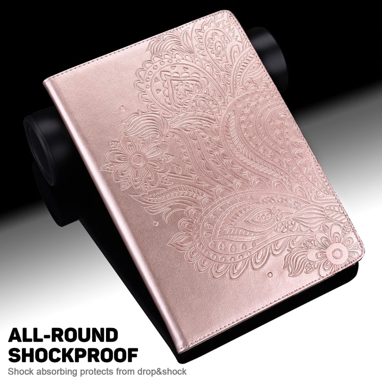 For Honor Pad 8 Peacock Embossed Pattern Leather Tablet Case(Rose Gold)