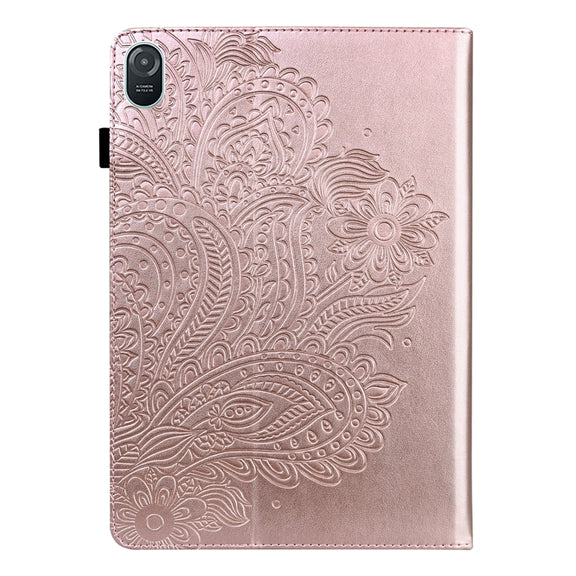 For Honor Pad 8 Peacock Embossed Pattern Leather Tablet Case(Rose Gold)