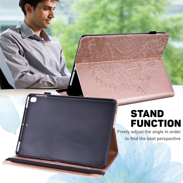 For Honor Pad 8 Peacock Embossed Pattern Leather Tablet Case(Rose Gold)