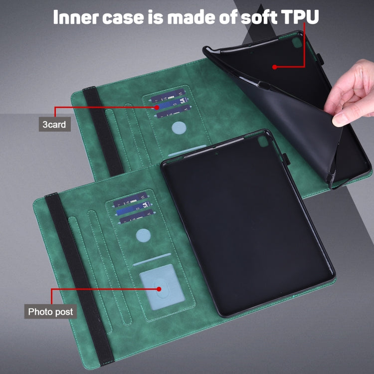 For Honor Pad 8 Peacock Embossed Pattern Leather Tablet Case(Green)