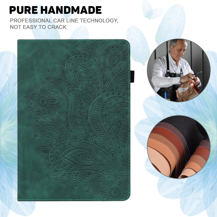 For Honor Pad 8 Peacock Embossed Pattern Leather Tablet Case(Green)