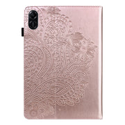 For Honor Pad X9 Peacock Embossed Pattern Leather Tablet Case(Rose Gold)