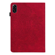 For Honor Pad X9 Peacock Embossed Pattern Leather Tablet Case(Red)