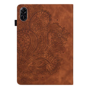 For Honor Pad X9 Peacock Embossed Pattern Leather Tablet Case(Brown)