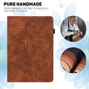 For Honor Pad X9 Peacock Embossed Pattern Leather Tablet Case(Brown)