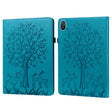 For Honor Pad 8 Tree & Deer Embossed Leather Tablet Case(Blue) - Honor by PMC TechLife | Online Shopping South Africa | PMC TechLife | Buy Now Pay Later Mobicred