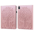 For Honor Pad 8 Tree & Deer Embossed Leather Tablet Case(Pink) - Honor by PMC TechLife | Online Shopping South Africa | PMC TechLife | Buy Now Pay Later Mobicred