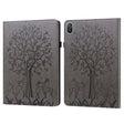 For Honor Pad 8 Tree & Deer Embossed Leather Tablet Case(Grey) - Honor by PMC TechLife | Online Shopping South Africa | PMC TechLife | Buy Now Pay Later Mobicred